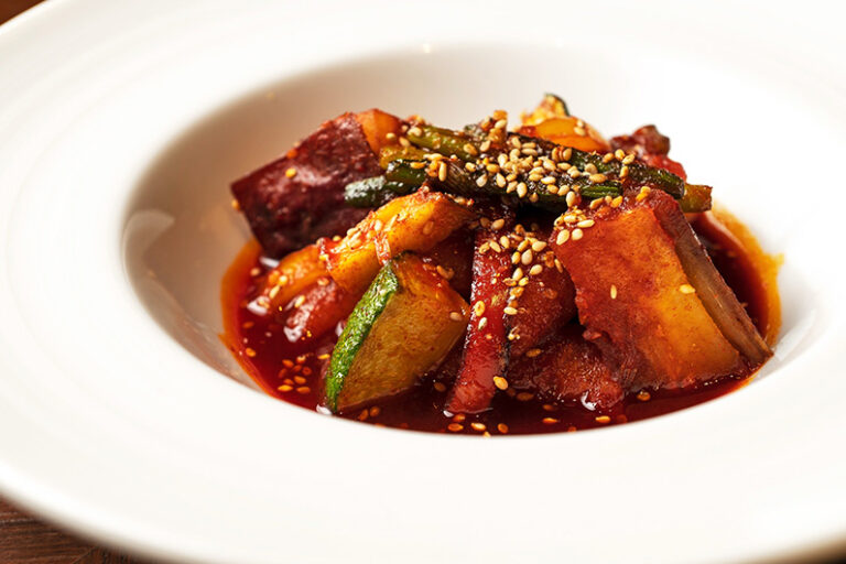 Tteokbokki -Korean rice cake with seasonal ingredients